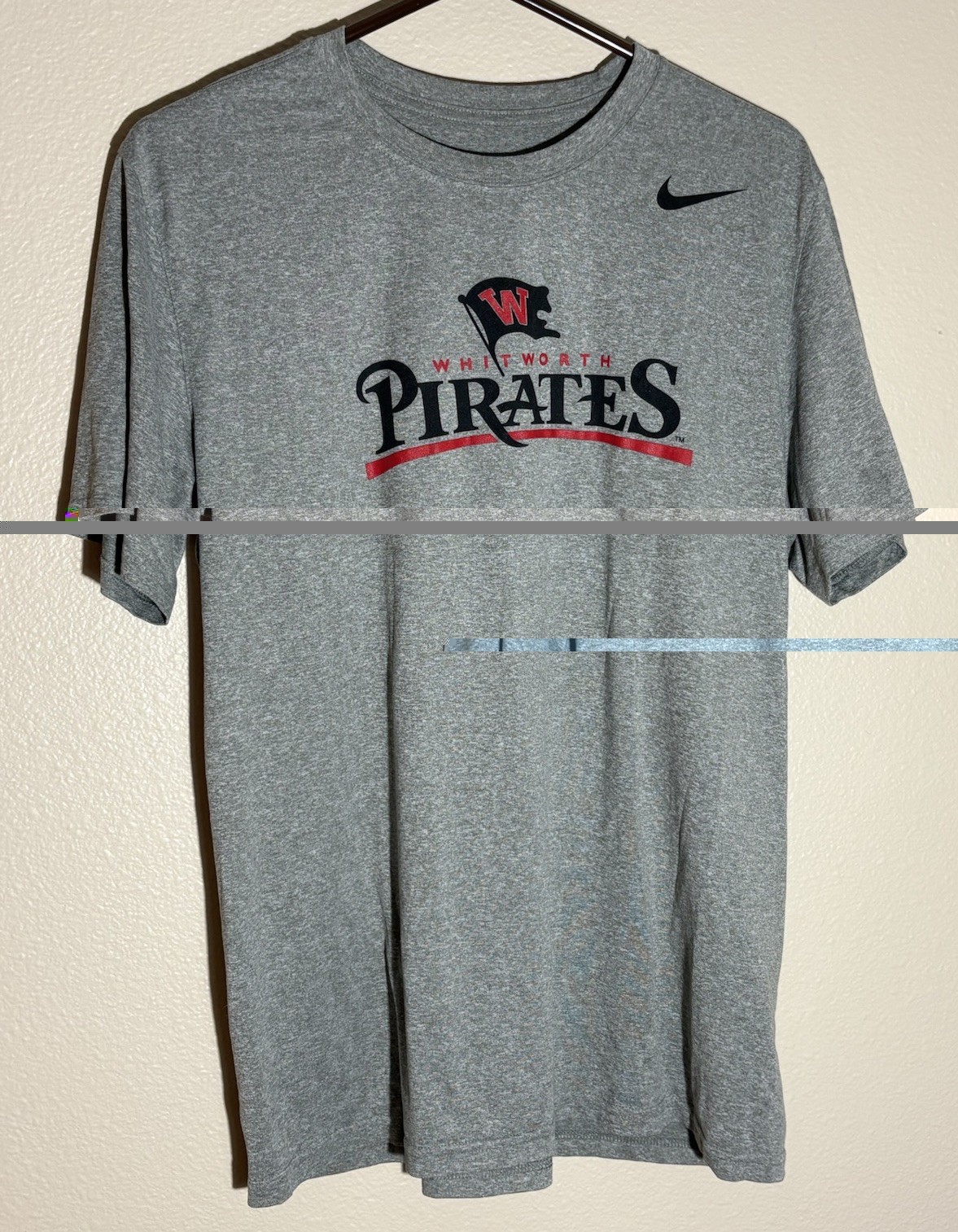Nike Dri-FIT The Nike Tee Whitworth Pirates Gray Short Sleeve T-Shirt L