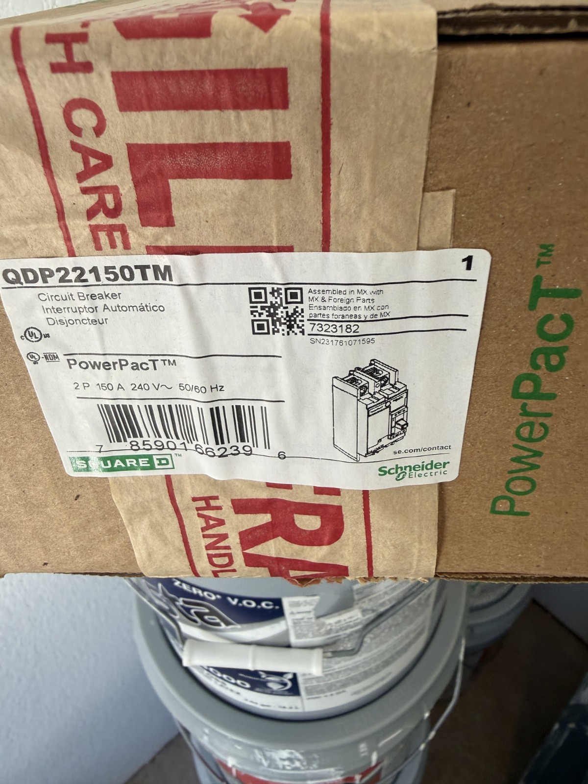 New Square D QDP22150TM PowerPact Circuit Breaker 150A 2-pole 240V
