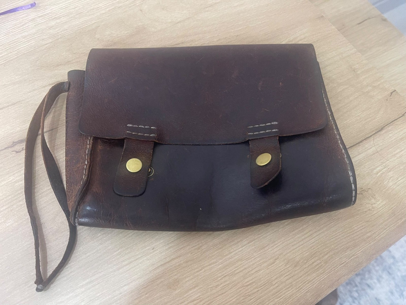 Handmade World H_W V01 15\'\' Leather Messenger Men/Woman Bag - Vintage Brown