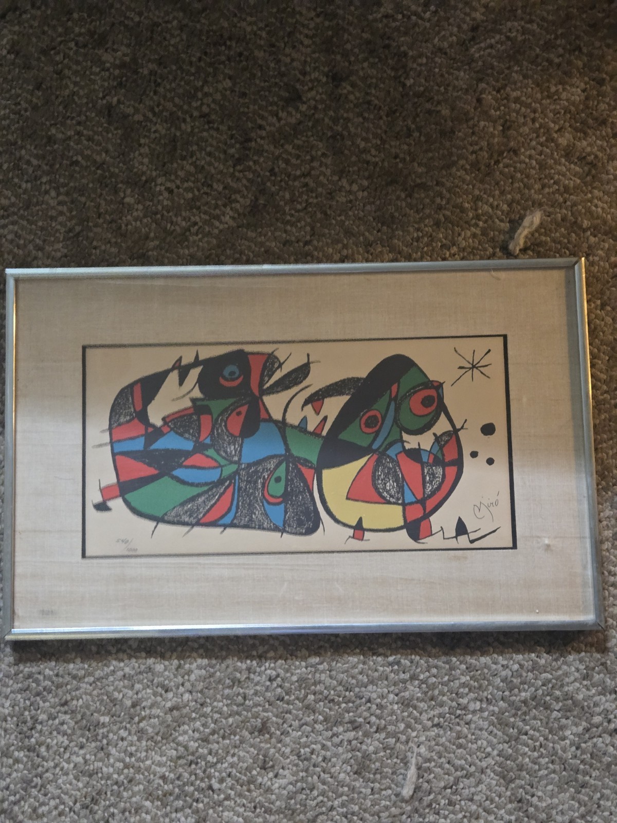 Joan Miró Framed Art Print - Numbered 540/1000 AUTHENTICTED