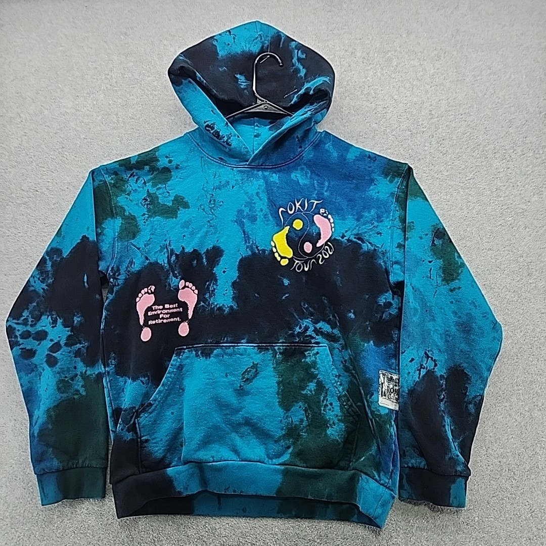 ROKIT TOUR VOYAGE MENS HOODIE TIE DYE BLUE SIZE LARGE TOUR 2021 ROKIT TOUR VOYAGE MENS HOODIE TIE DYE BLUE SIZE LARGE TOUR 2021