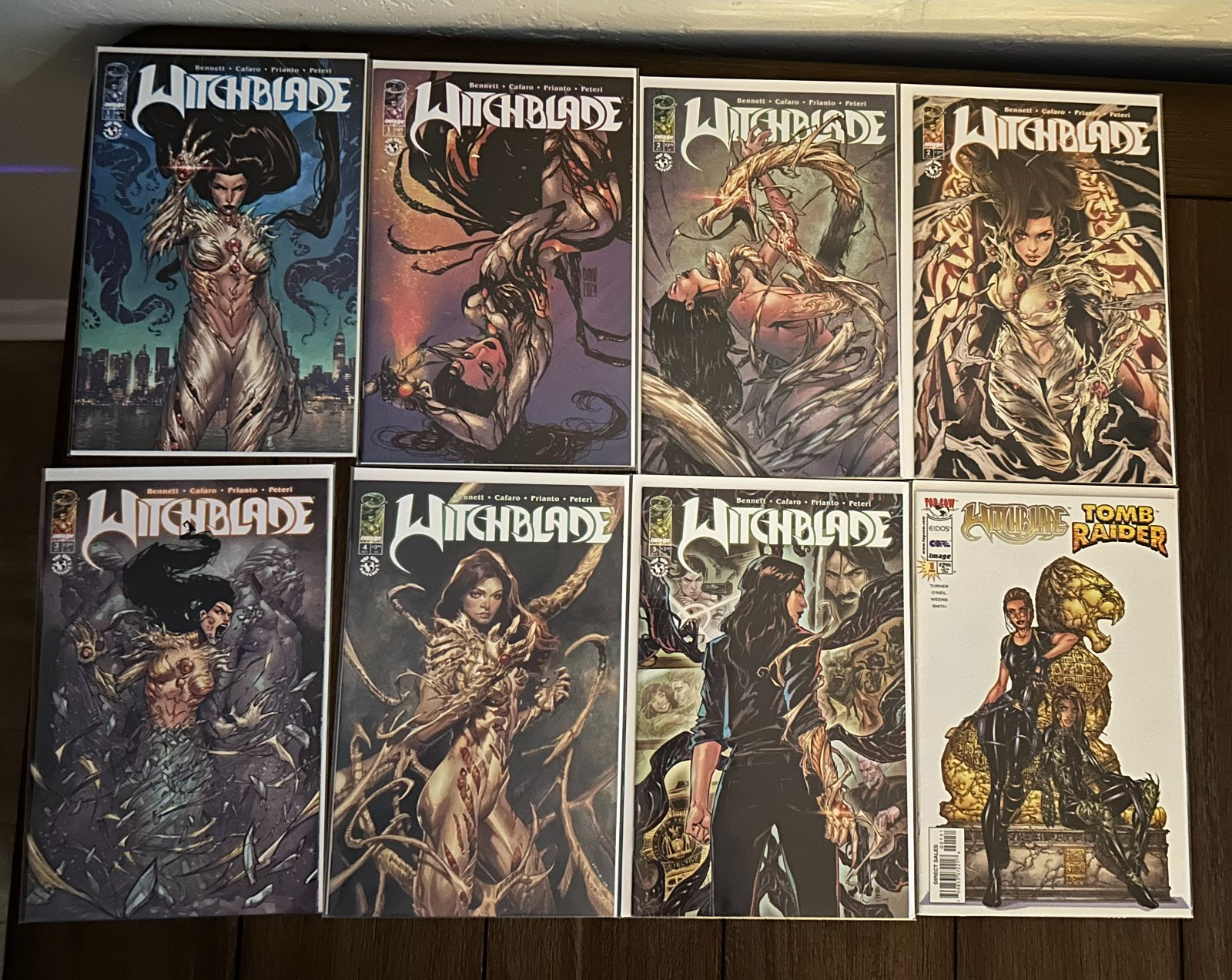 Witchblade #1-5 Lot (7 Books) + 1998 Tomb Raider Crossover #1 Image Comic Set