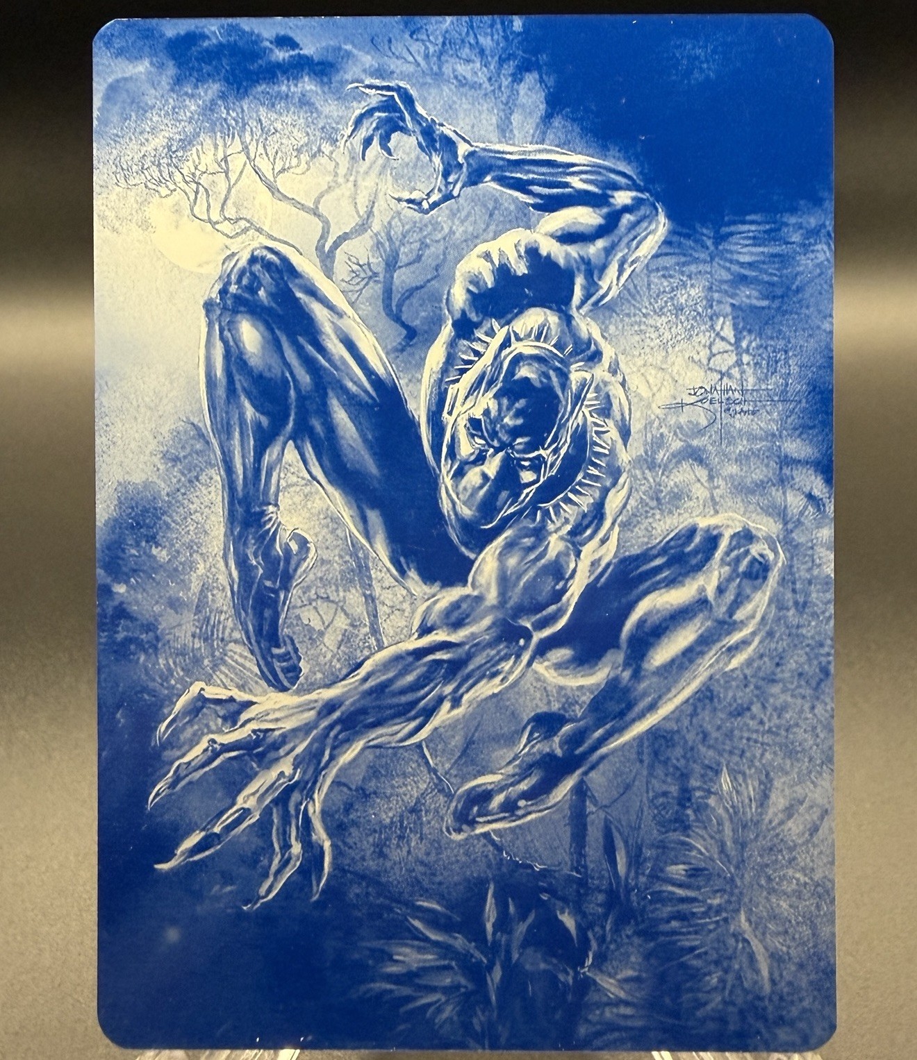 2023 Marvel Flair Black Panther #9 Cyan Printing Plate One-of-One 1/1 RARE 2023 Marvel Flair Black Panther #9 Cyan Printing Plate One-of-One 1/1 RARE