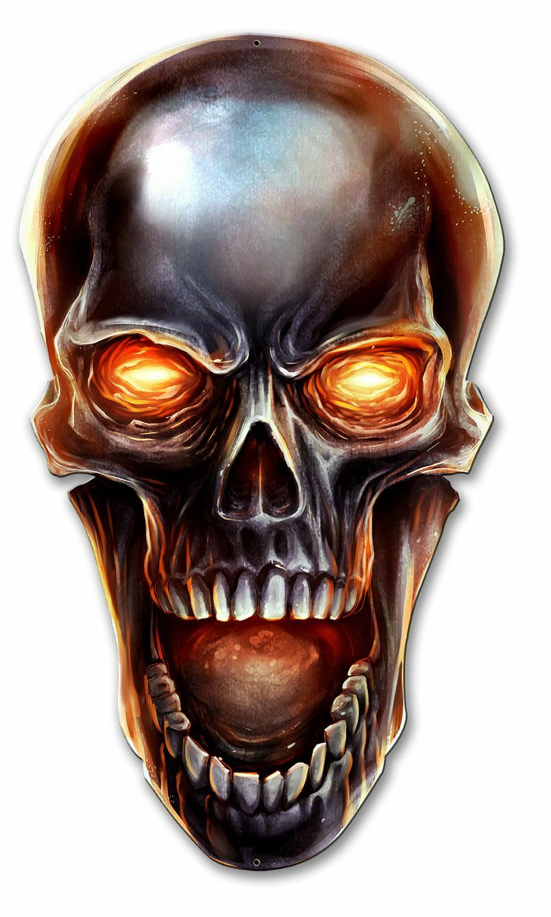 GLOWING METAL SKULL 20\ GLOWING METAL SKULL 20\