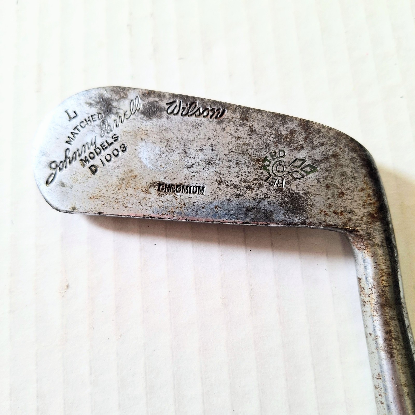 1920s Antique Wood Shaft Wilson Johnny Farrell Blade putter D1003 34\ 1920s Antique Wood Shaft Wilson Johnny Farrell Blade putter D1003 34\