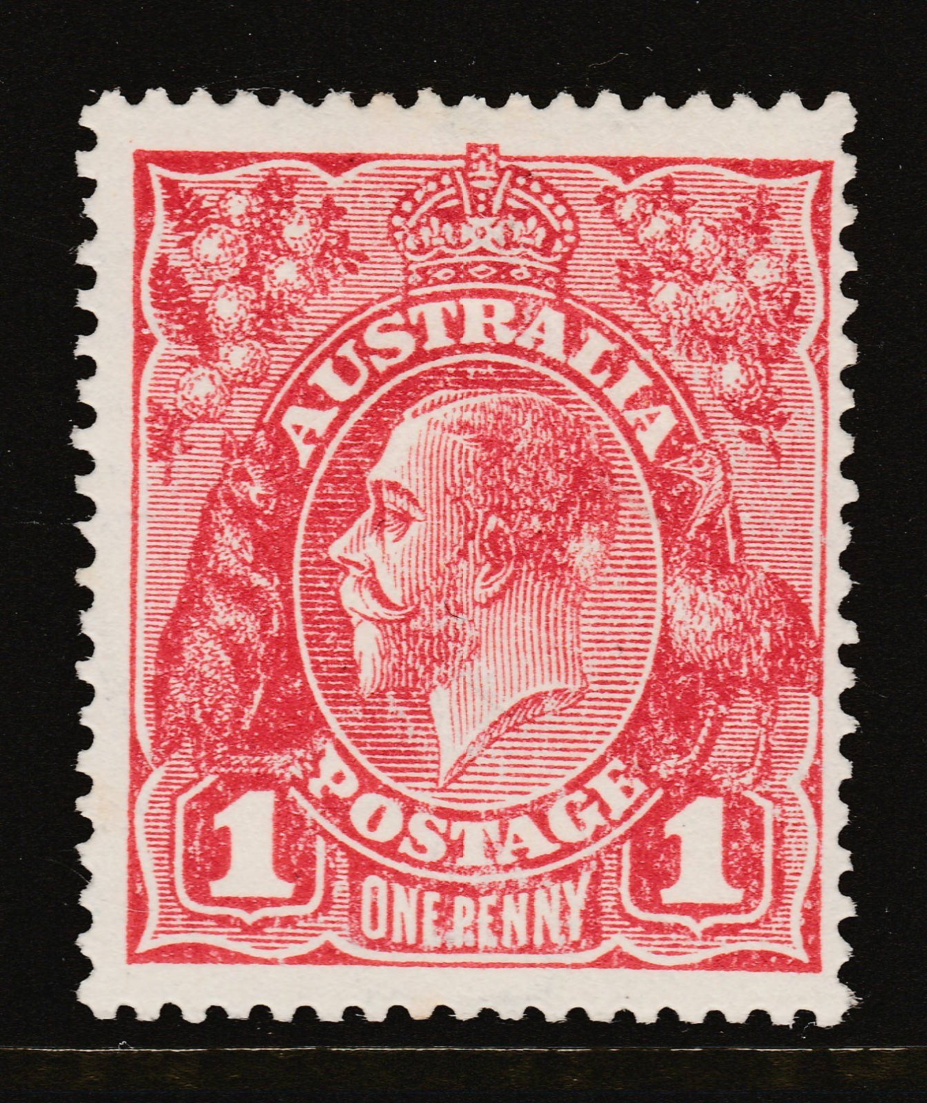 1919 KGV LMW 1d CARMINE-ROSE 1919 KGV LMW 1d CARMINE-ROSE