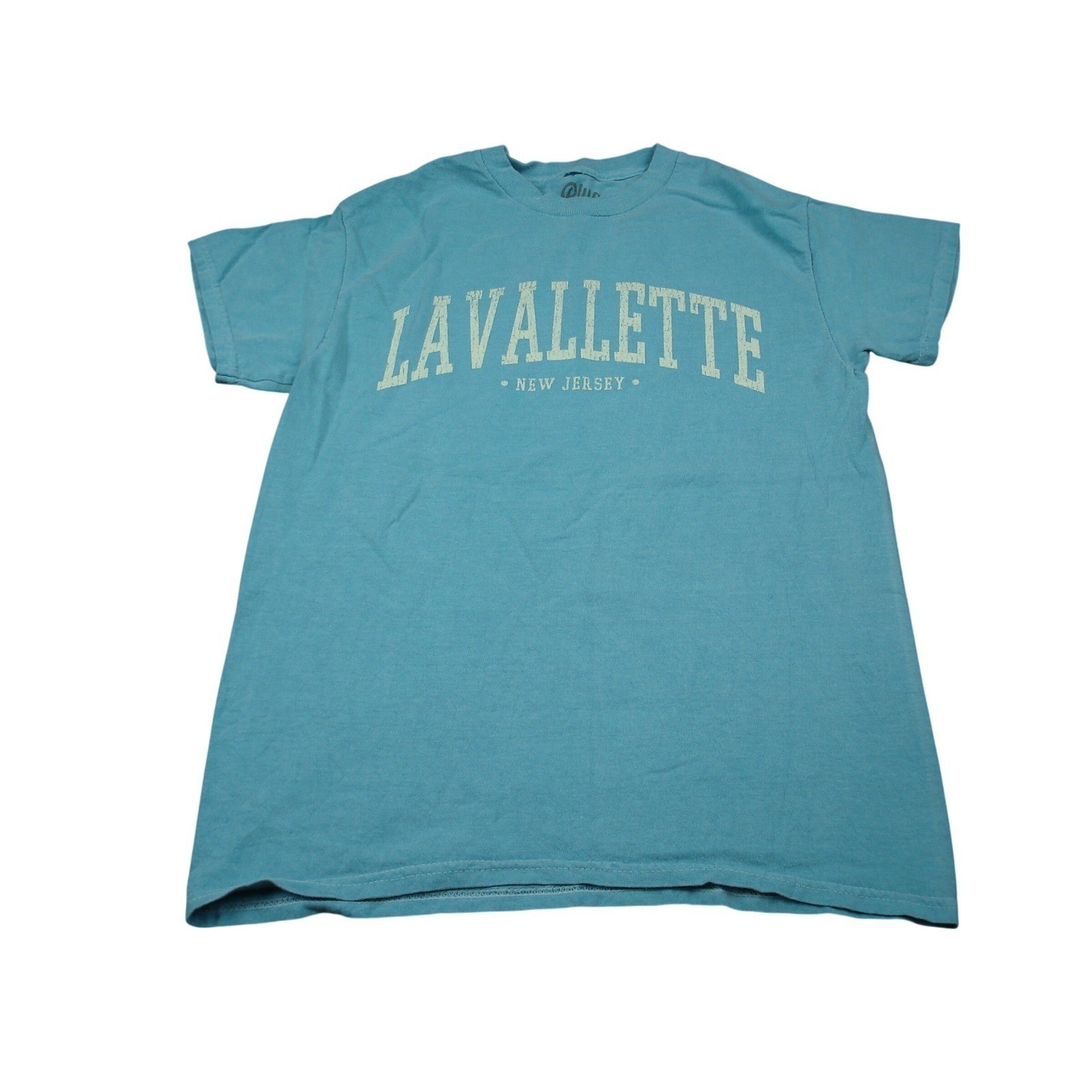 Blue 84 Unisex Lavallette New Jersey Graphic T-Shirt Small Teal Short Sleeve