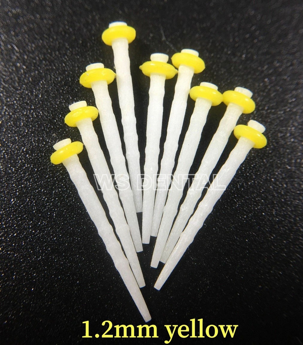 Dental Glass Fiber Post Teeth Restorative Refill Screw 1.2 1.4 1.6 1.8mm Posts