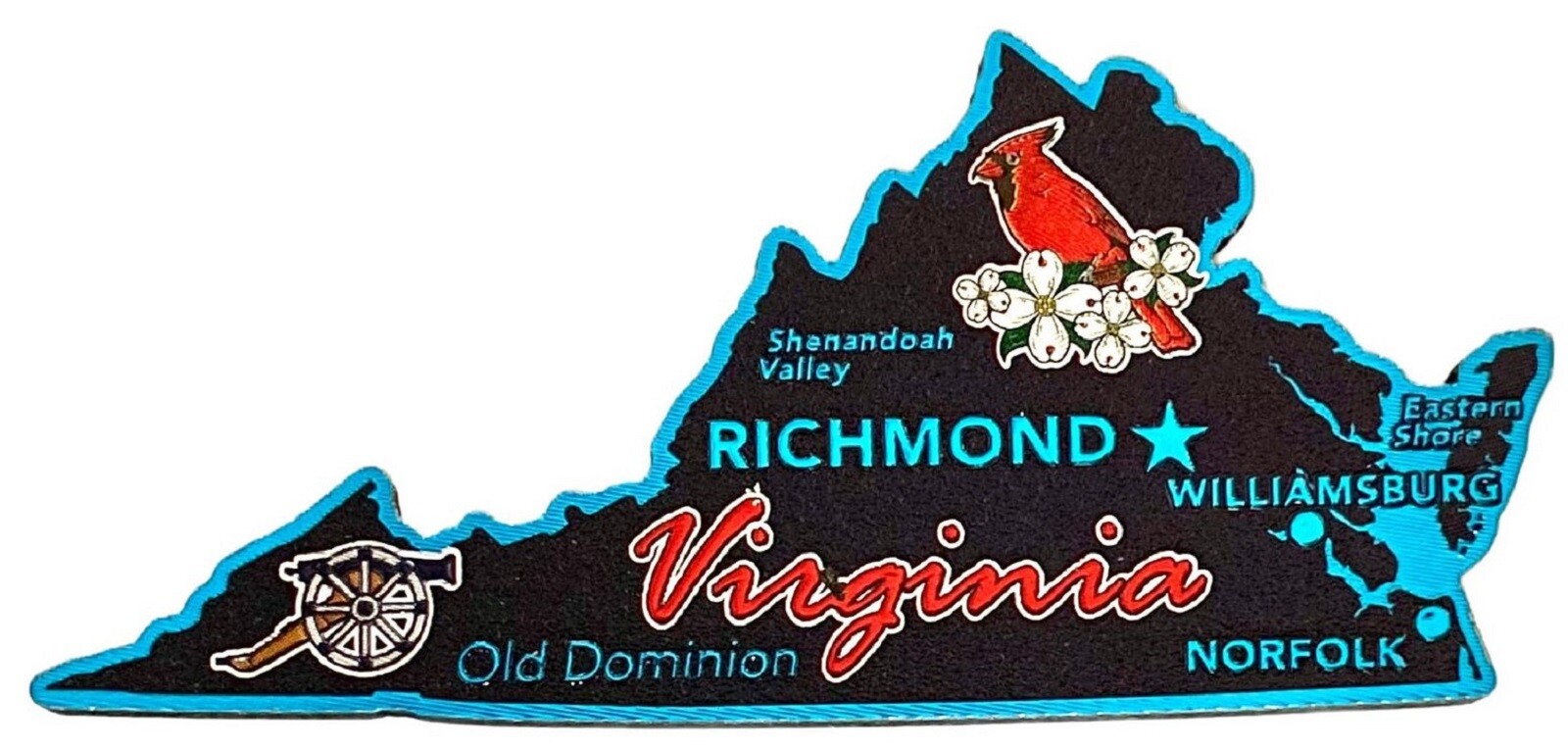 Virginia The Old Dominion State Foil Fridge Magnet Virginia The Old Dominion State Foil Fridge Magnet