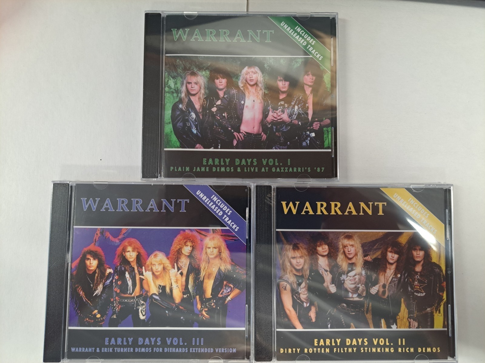 Warrant Early Days Vol I II & III New CD Set Rock Glam Hair Hard Rock Metal
