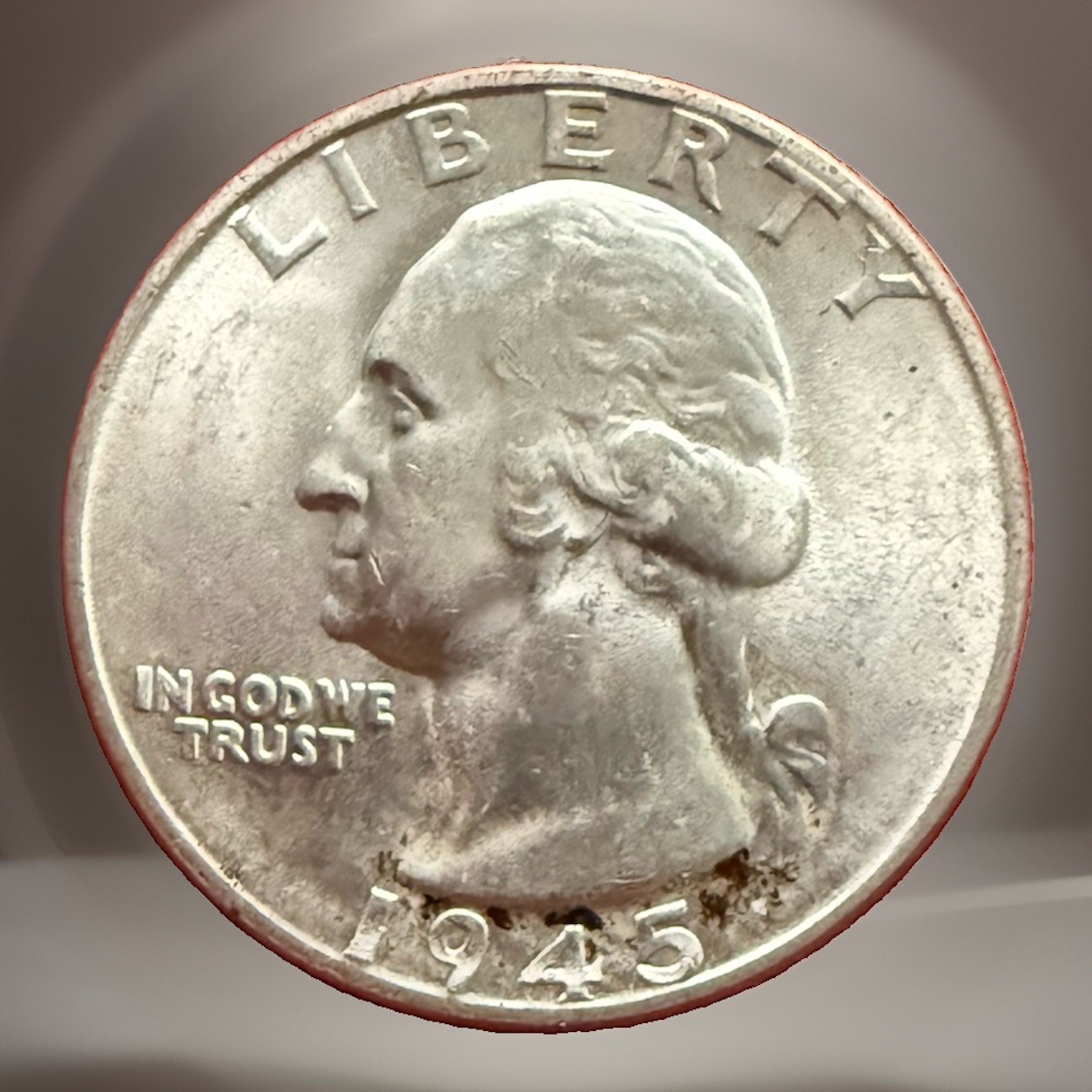 1945-P Washington Quarter - 90% Silver US Coin - AU/BU - Fast Shipping 3157 1945-P Washington Quarter - 90% Silver US Coin - AU/BU - Fast Shipping 3157