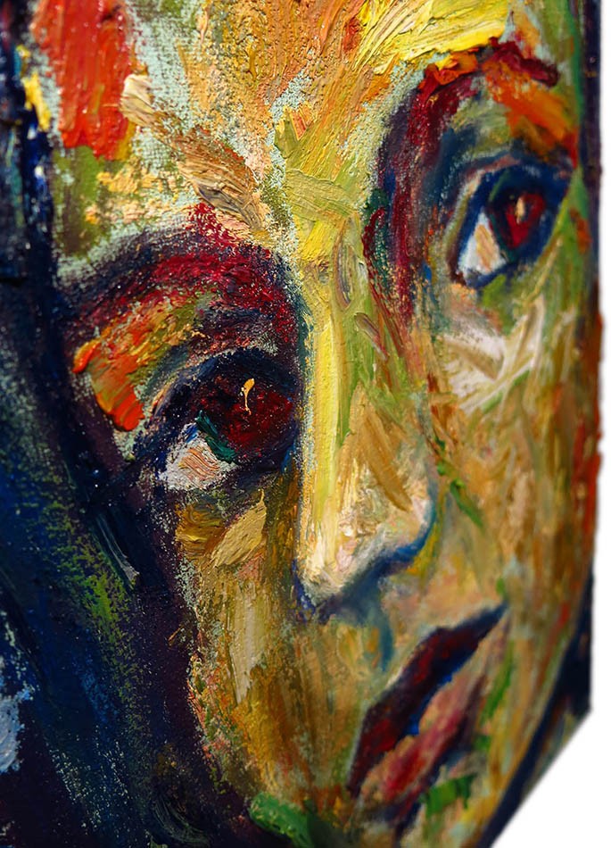 ORIGINAL OIL█PAINTING VINTAGE█GIRL EXPRESSIONIST█ART  ABSTRACT 2026 YOUNG WOMAN