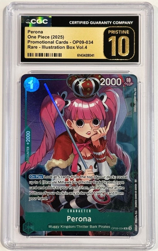 2025 One Piece Perona OP09-034 Illustration Box Vol.4 CGC 10 Pristine English