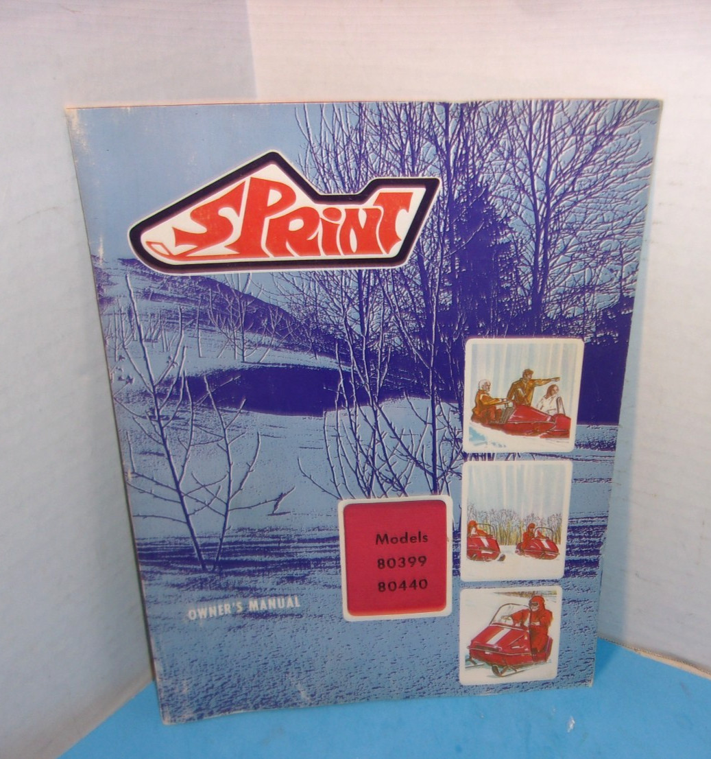 1970\'s Vintage BOLENS SPRINT SNOWMOBILE MODEL 80399 80440 OWNERS MANUAL 1970\'s Vintage BOLENS SPRINT SNOWMOBILE MODEL 80399 80440 OWNERS MANUAL