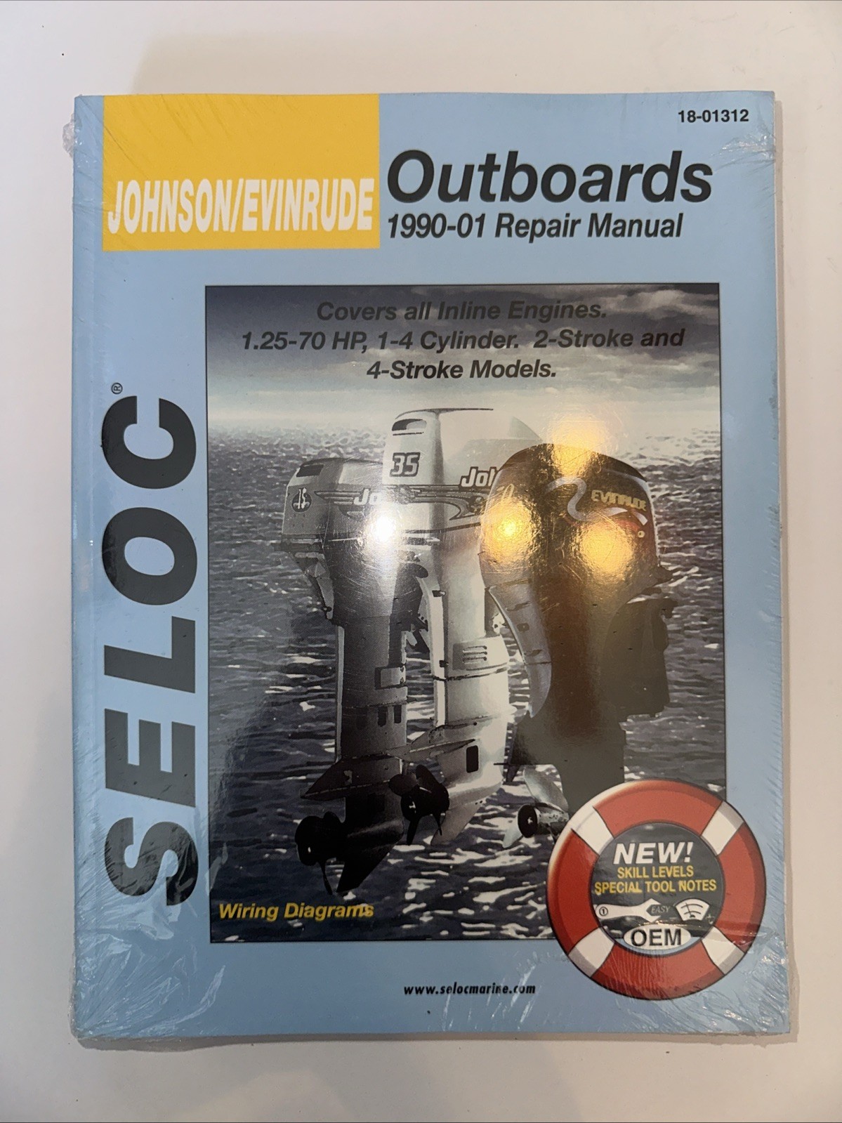 SELOC 18-01312 Johnson Evinrude Outboards 1.25-70HP 1990-01 Inline Repair Manual