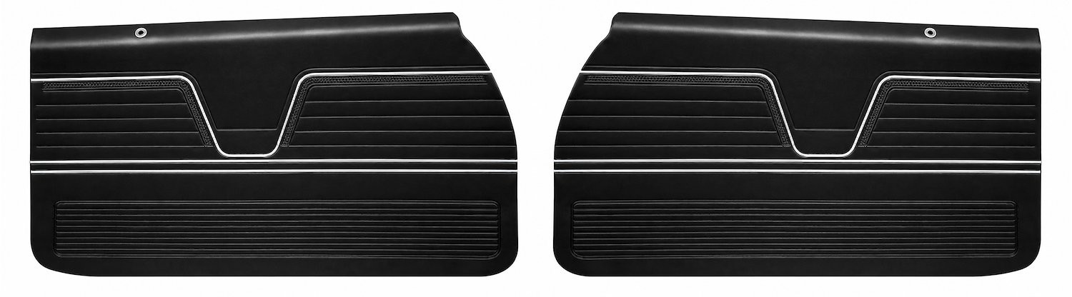 JEGS Front Deluxe Door Panel Set for 1969 Chevrolet El Camino [Black]
