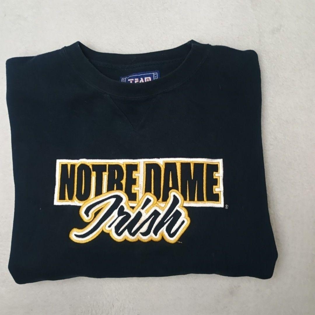 Vintage Notre Dame Fighting Irish Sweatshirt Mens 2XL Blue Team Edition Football