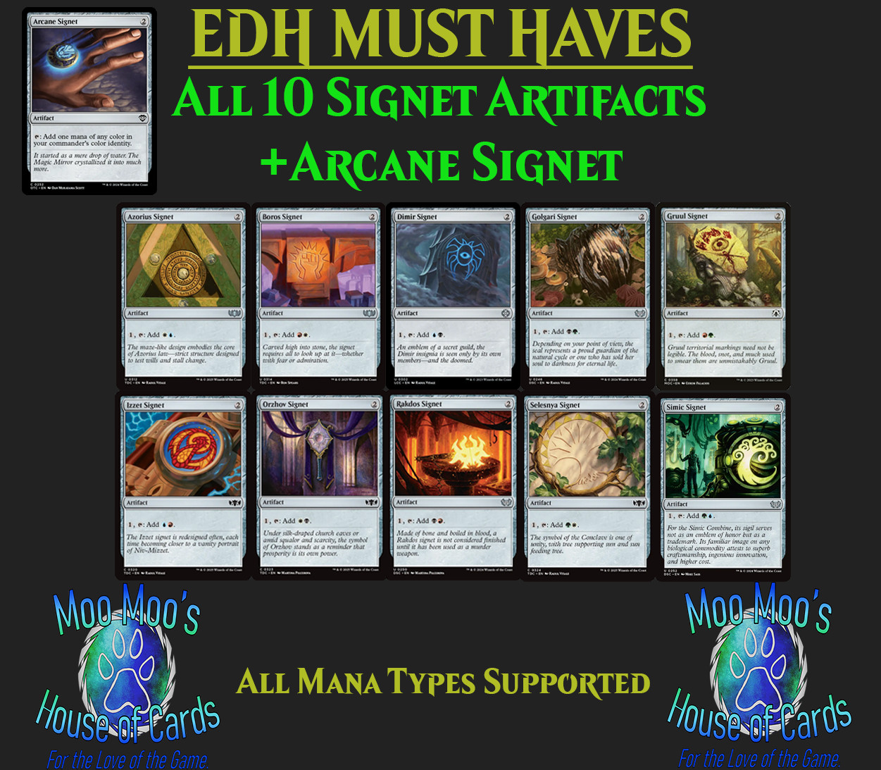 Magic: The Gathering - EDH Staples Lot | Core Artifacts | Signets | Commander