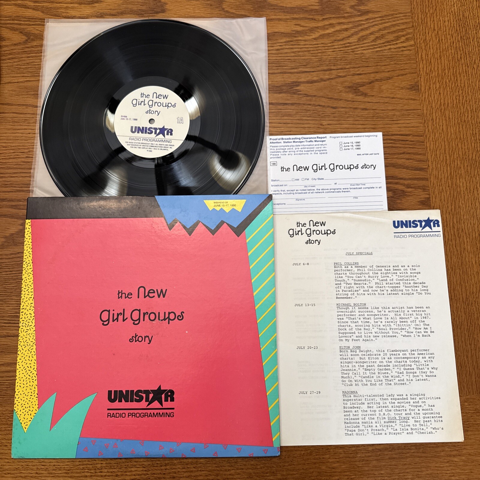 Unistar Radio Programming Presents The New Girls Group Story Vinyl + Line Sheets