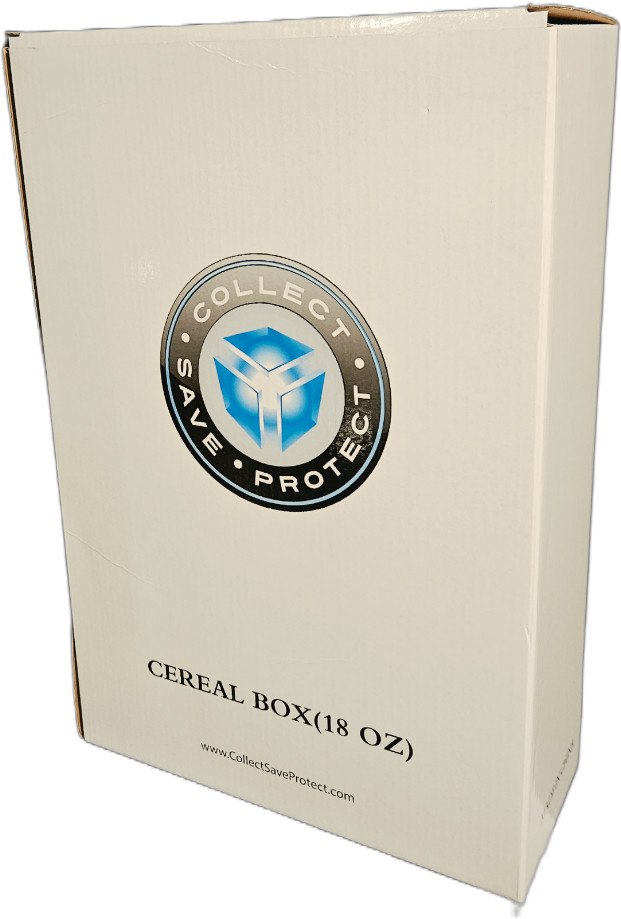 CSP Acrylic Cereal Box Display Case With Black Base Sized For 18 Ounce Boxes