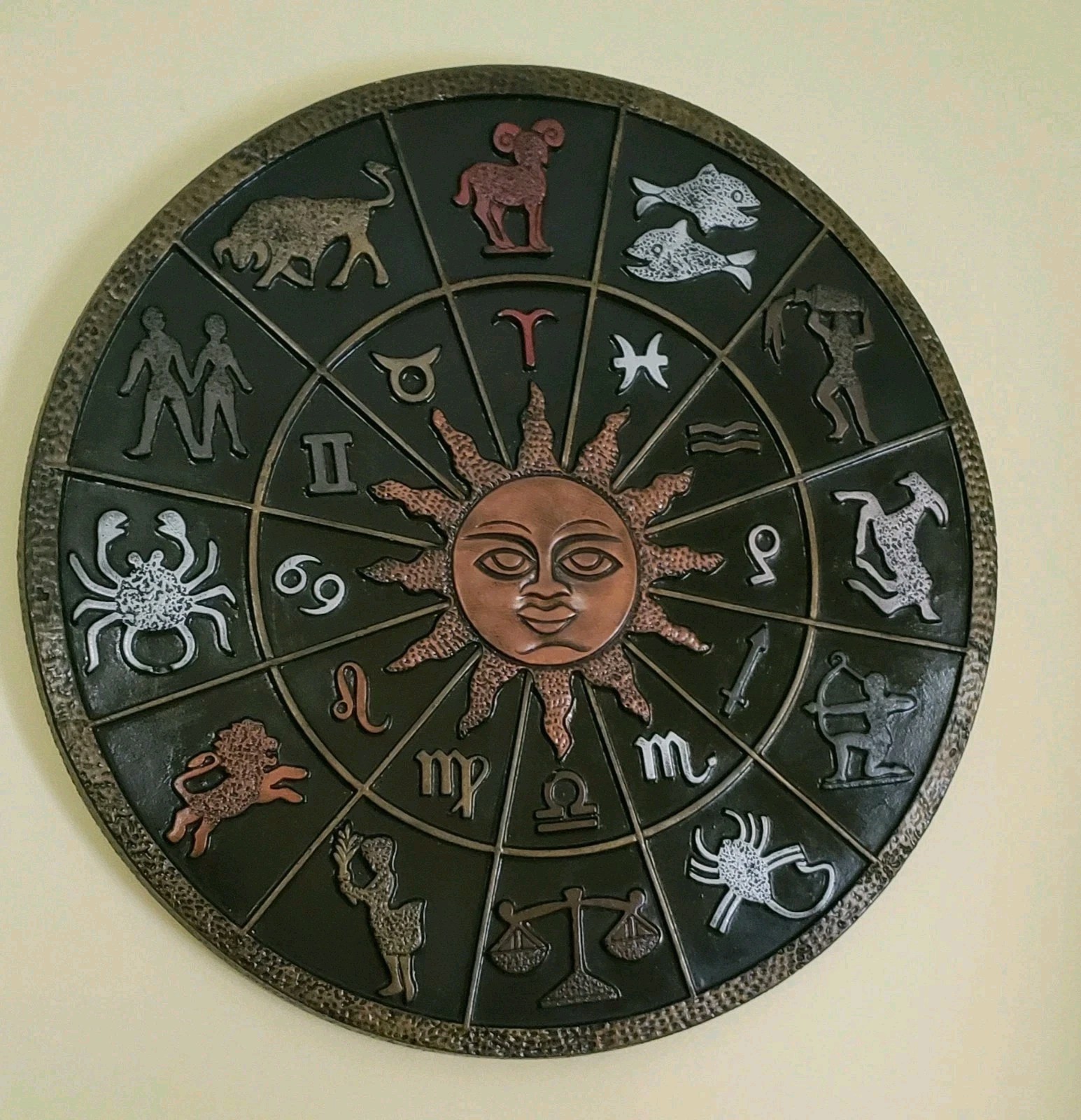 Vintage Hand Painted Zodiac Signs Wall Plaque 17 Vintage Hand Painted Zodiac Signs Wall Plaque 17