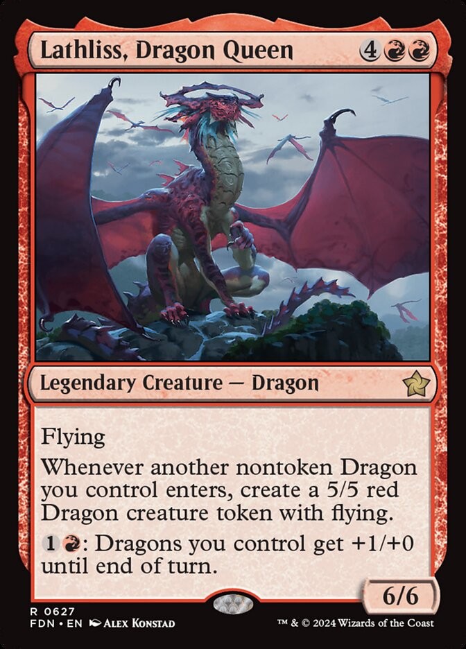 Lathliss, Dragon Queen 627 R FDN MTG NM