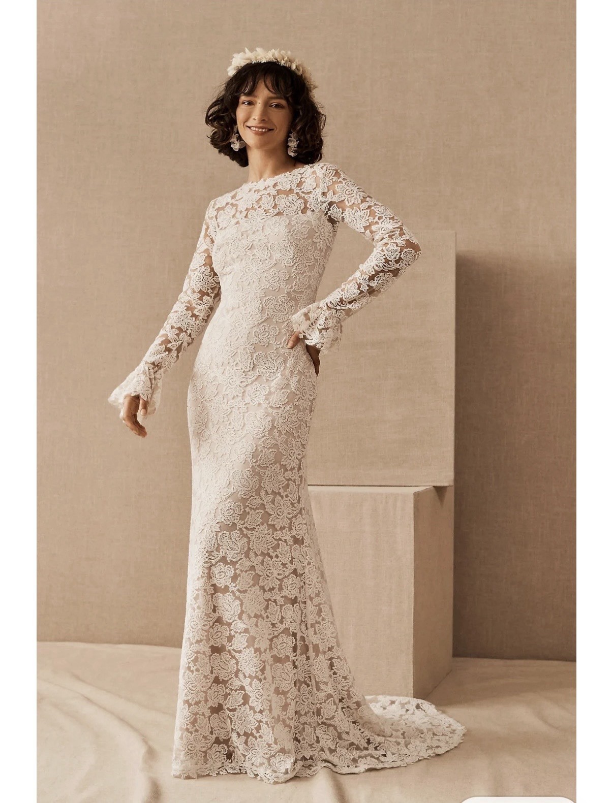 BHLDN Tadashi Shoji Cedar Gown Wedding Dress Size 18 Anthropologie Jenny Yoo