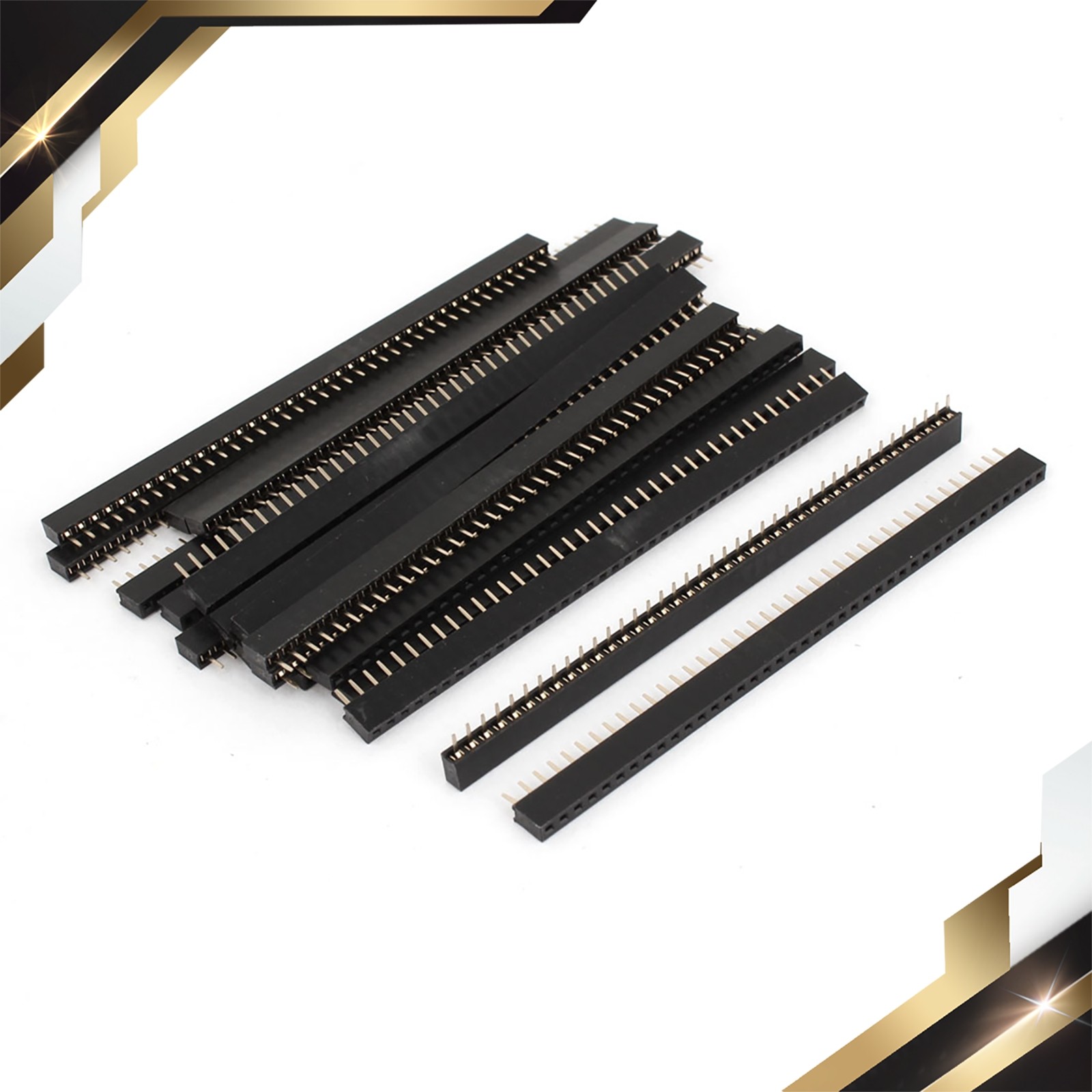20 x Female PCB Header 40 Way 2mm Pitch Connector Black