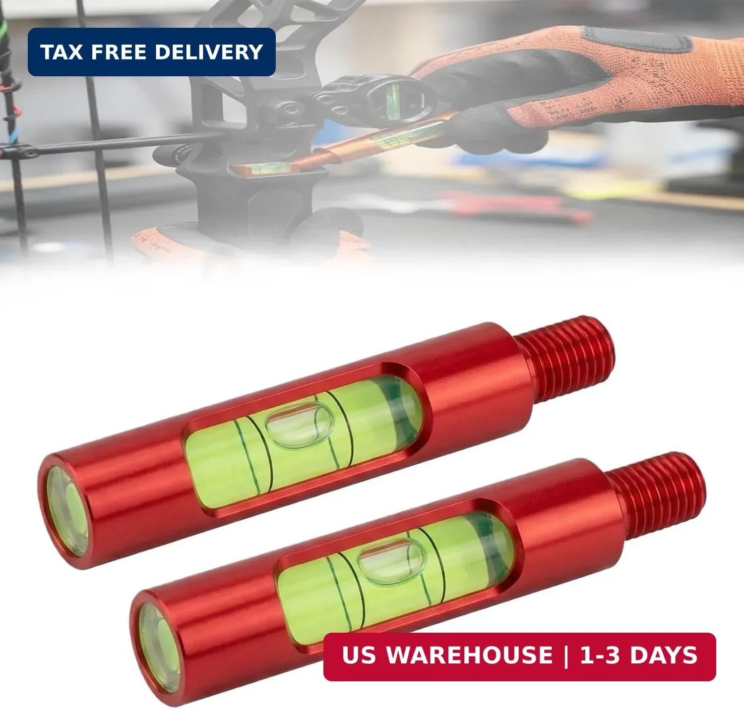 Berger Hole Bow Level 2-Pack – Aluminum Bow Leveling Kit & Archery Tools Bow Acc