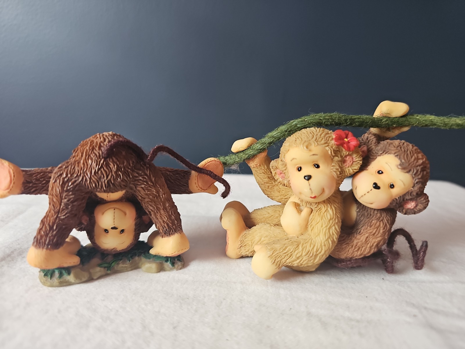 Vintage Enesco Monkey See Monkey Do Figurines #502383 & #502405 Vintage Enesco Monkey See Monkey Do Figurines #502383 & #502405