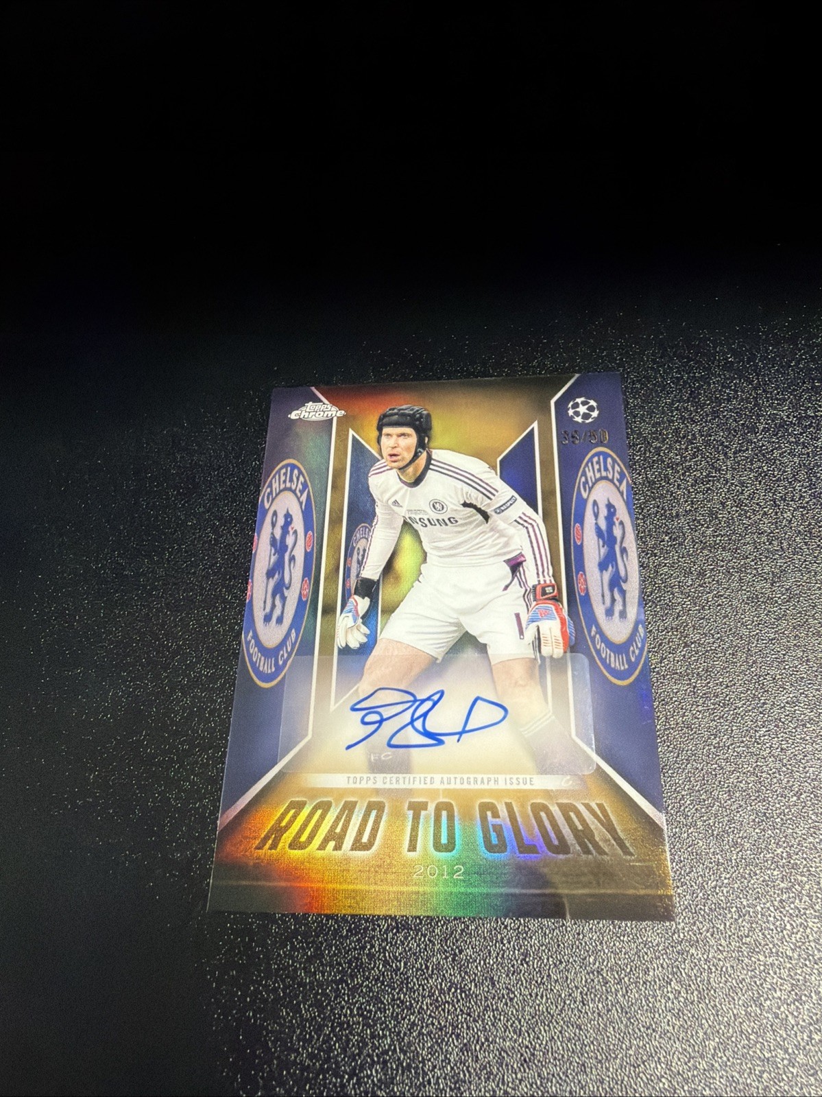 Topps 2025-26 Chrome UEFA Road to Glory Auto Petr Čech Chelsea RTG-PC 39/50 Topps 2025-26 Chrome UEFA Road to Glory Auto Petr Čech Chelsea RTG-PC 39/50