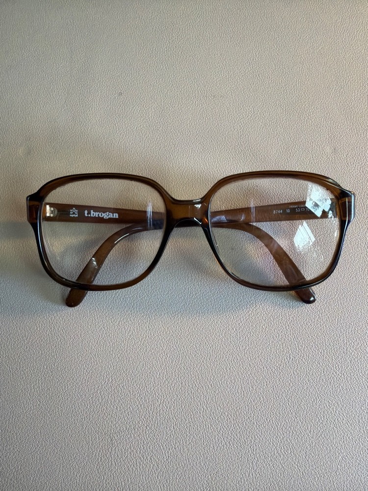 Terri Brogan Optyl Unisex Eyeglasses Frames Brown Full Rim 53-16 VTG 1980s EUC