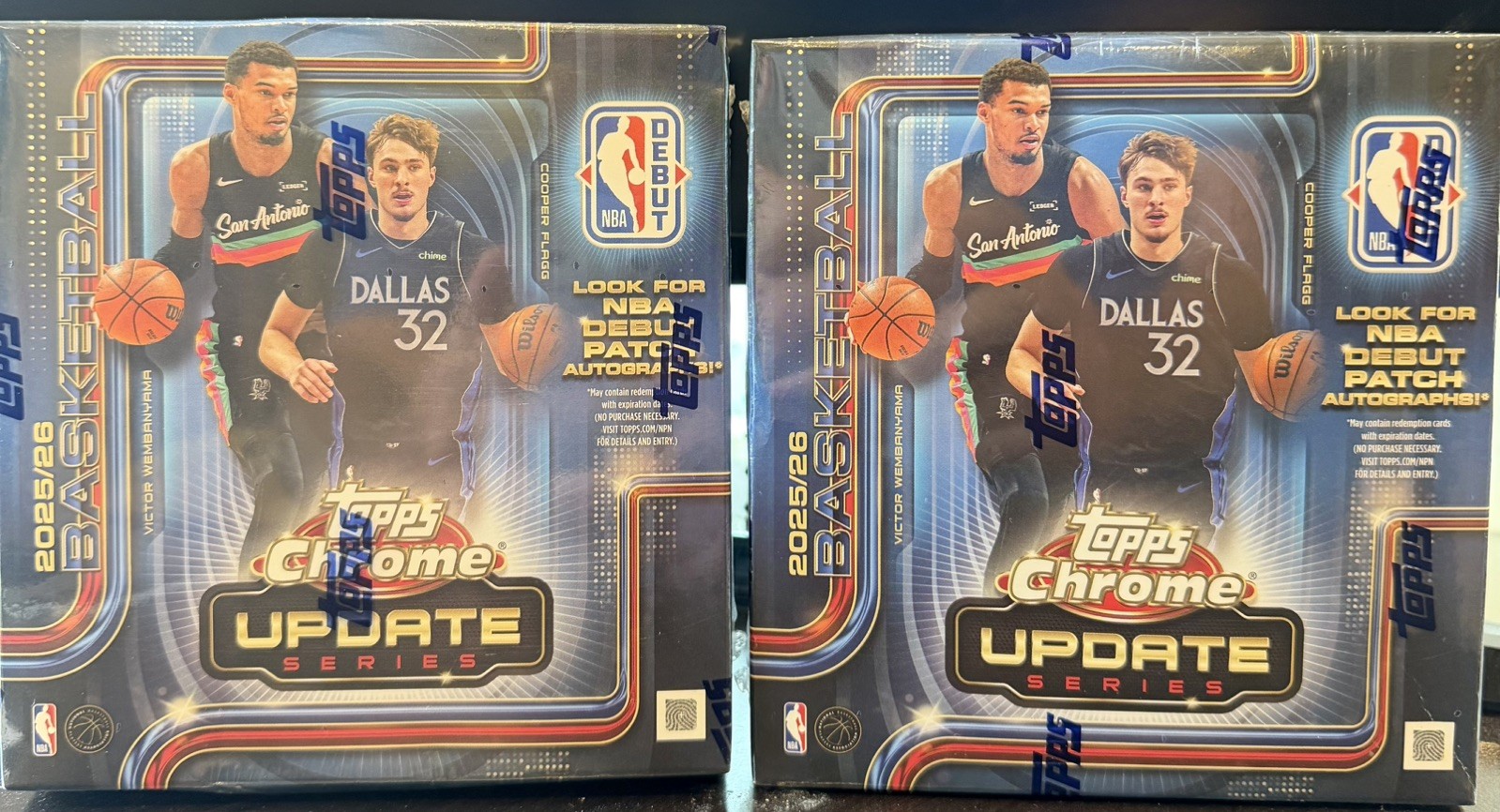 2025-2026 Topps Chrome Basketball Update Mega Boxes Seal - Lot of 2 2025-2026 Topps Chrome Basketball Update Mega Boxes Seal - Lot of 2