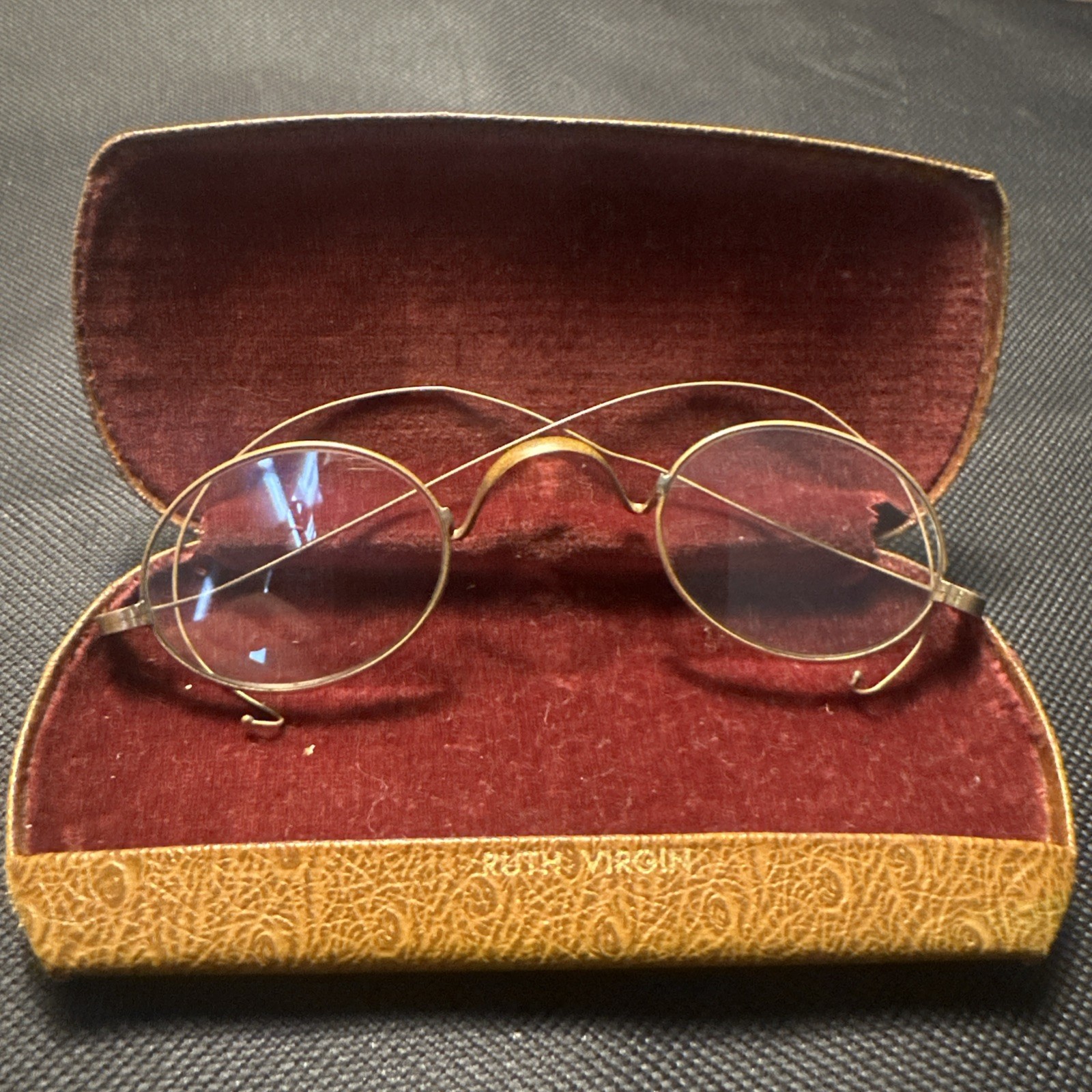 Antique Round Shaped Metal Framed Optical Spectacles Eyeglasses UNMARKED Antique Round Shaped Metal Framed Optical Spectacles Eyeglasses UNMARKED