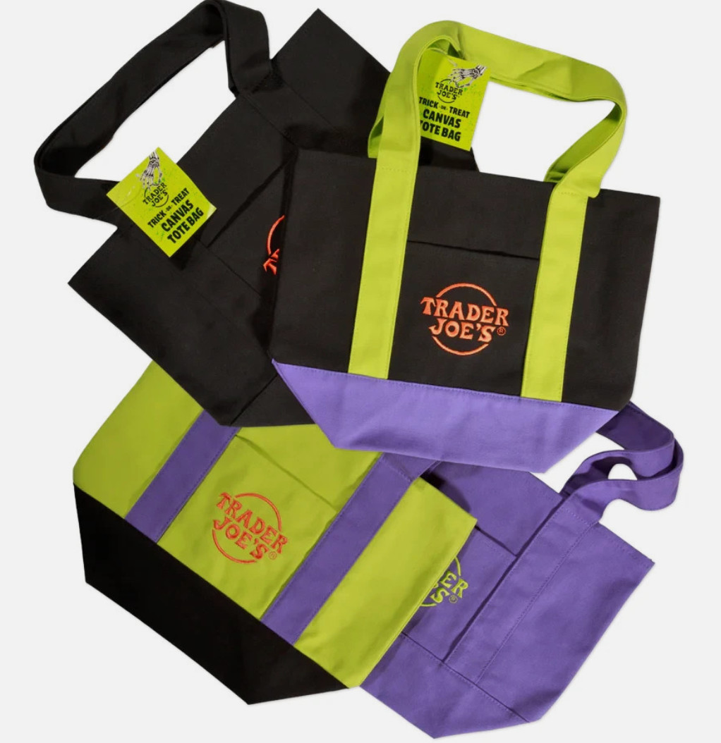 🎃 2026 Trader Joe’s Halloween Mini Canvas Totes — Set of 4 🎃 PRE-ORDER