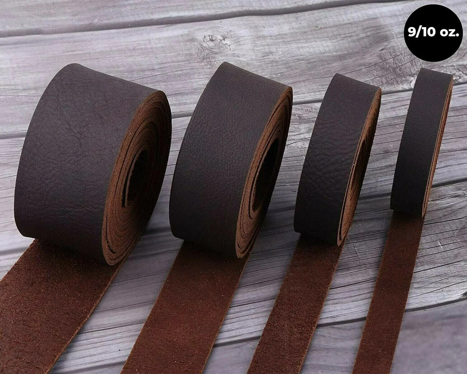 BOURBON BROWN Tooling Leather belt strip strap.5/6OZ- 9/10 OZ