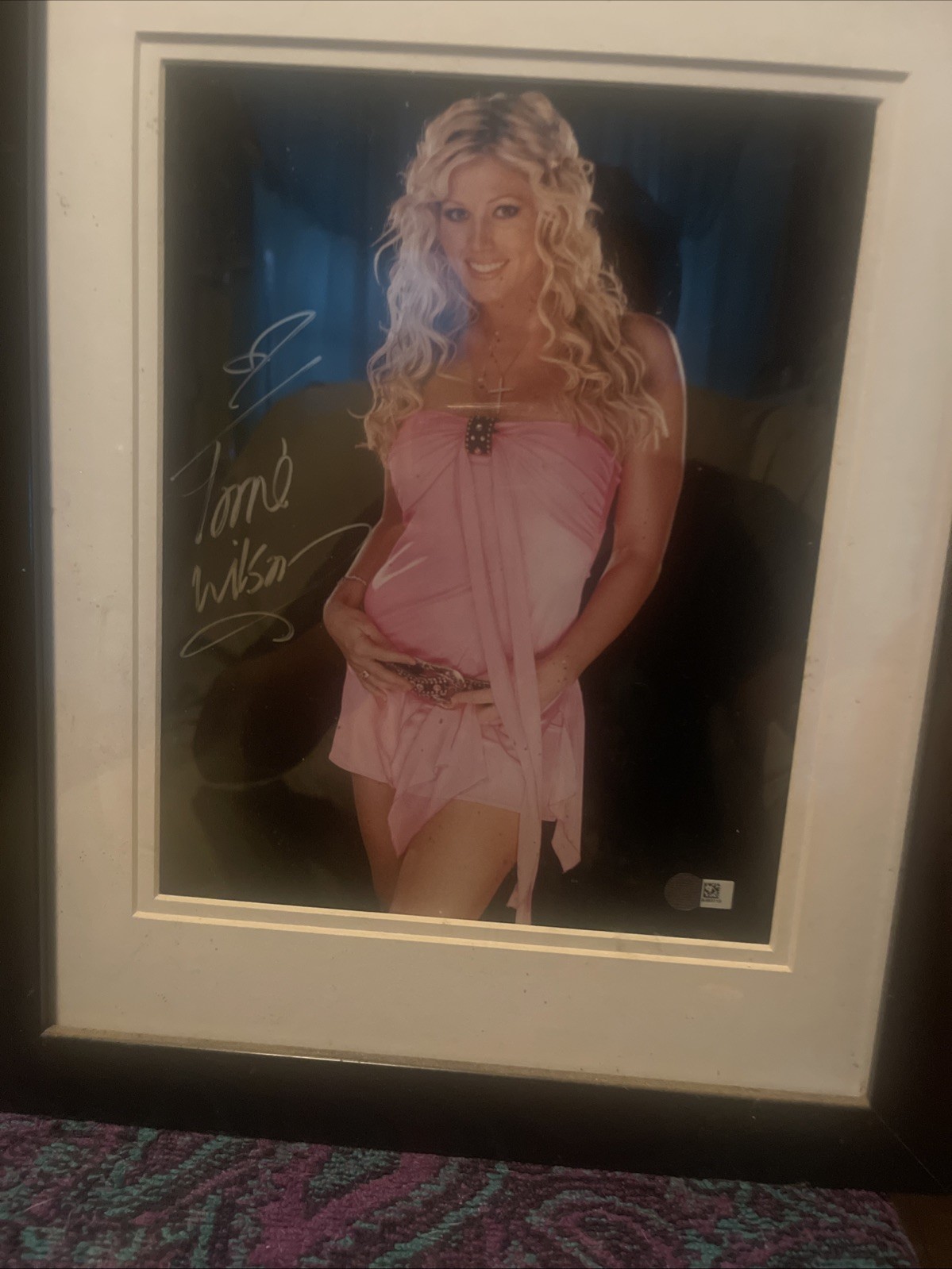 Wwe Diva Torrie Wilson Signed 8x10 Picture With Frame With A Coa