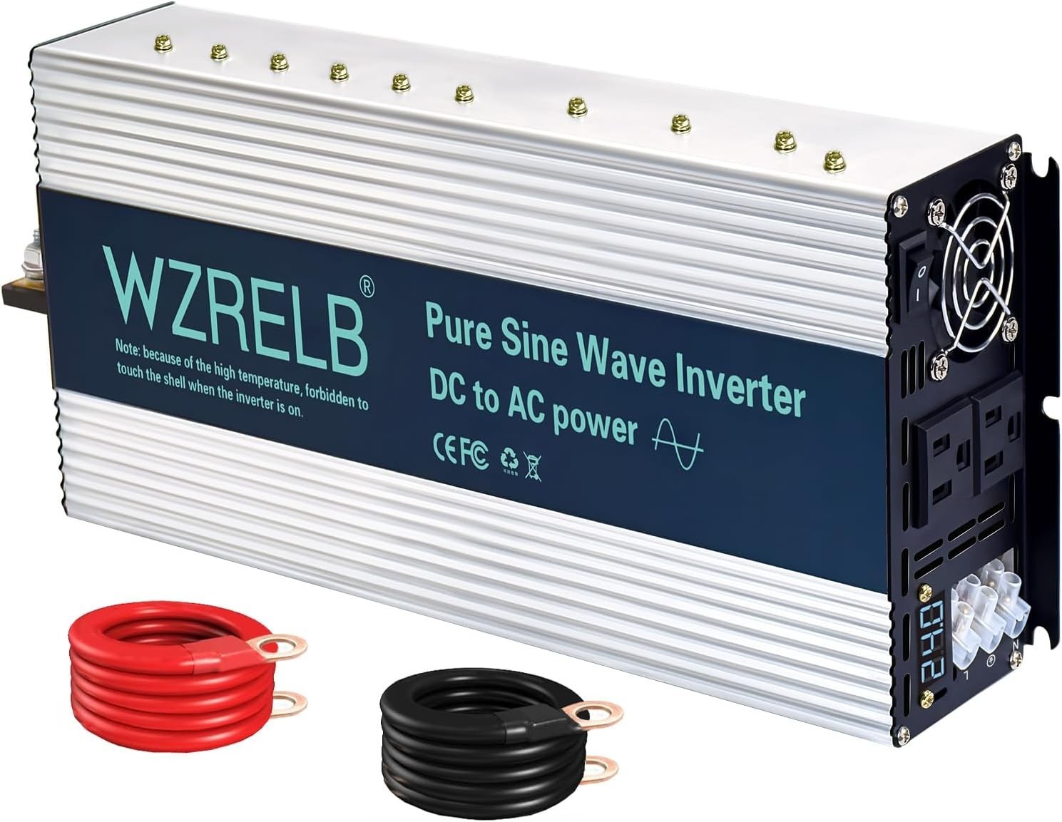 4000W Pure Sine Wave Inverter 24V to 120V Power Converter Car Truck Camp Home RV