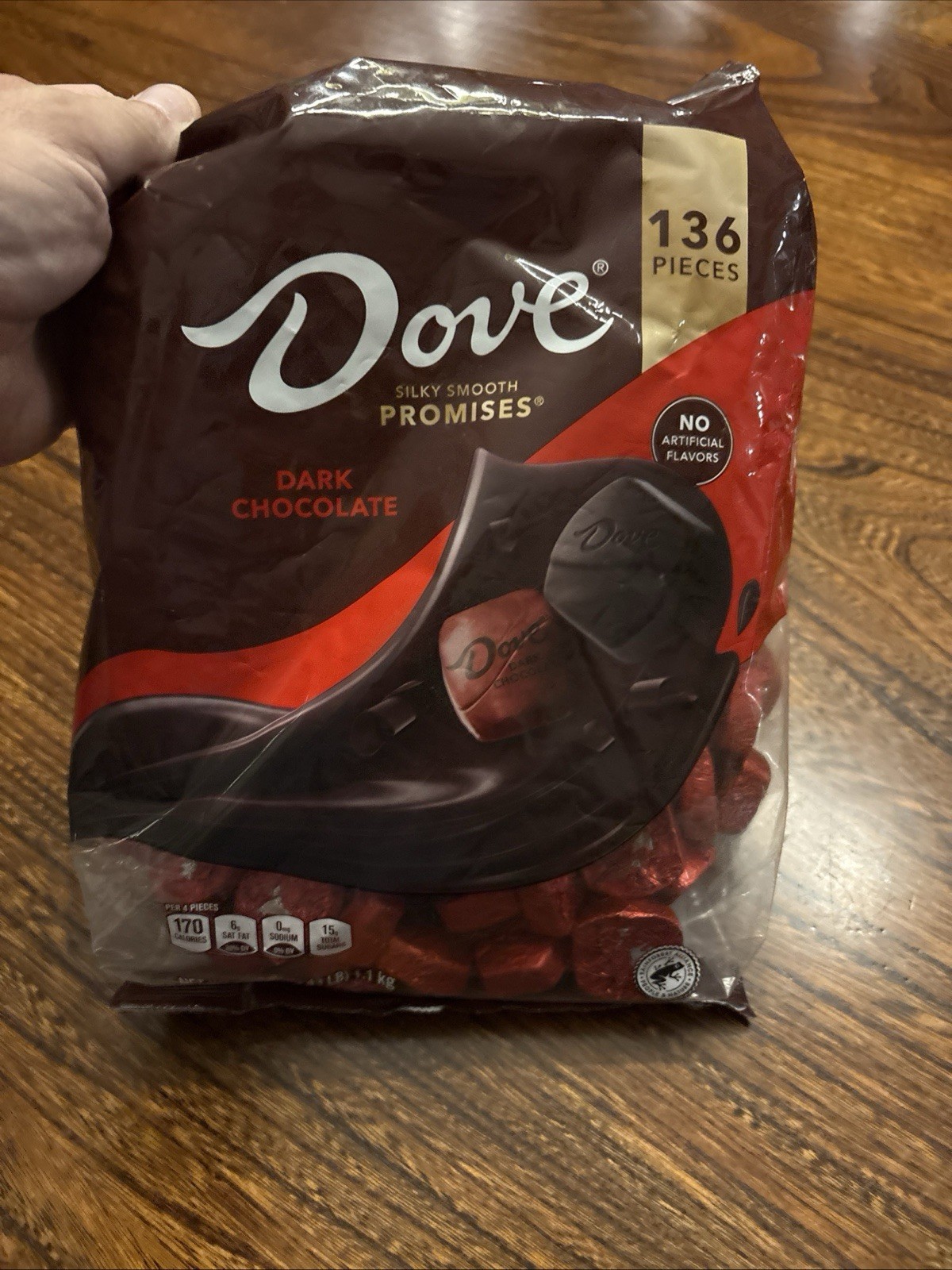 Dove Silky Smooth Promises Dark Chocolate Candy 136 Ct Bulk Bag 2.43 Pounds Dove Silky Smooth Promises Dark Chocolate Candy 136 Ct Bulk Bag 2.43 Pounds