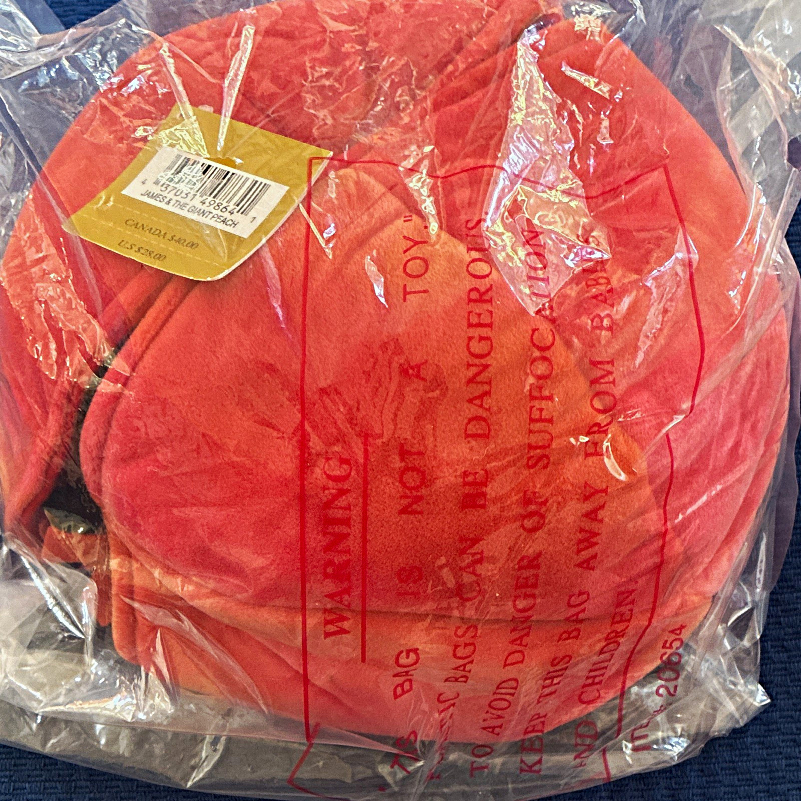 VTG 1996 Disney Store James and the Giant Peach Plush Carrier Bag Sealed NWT