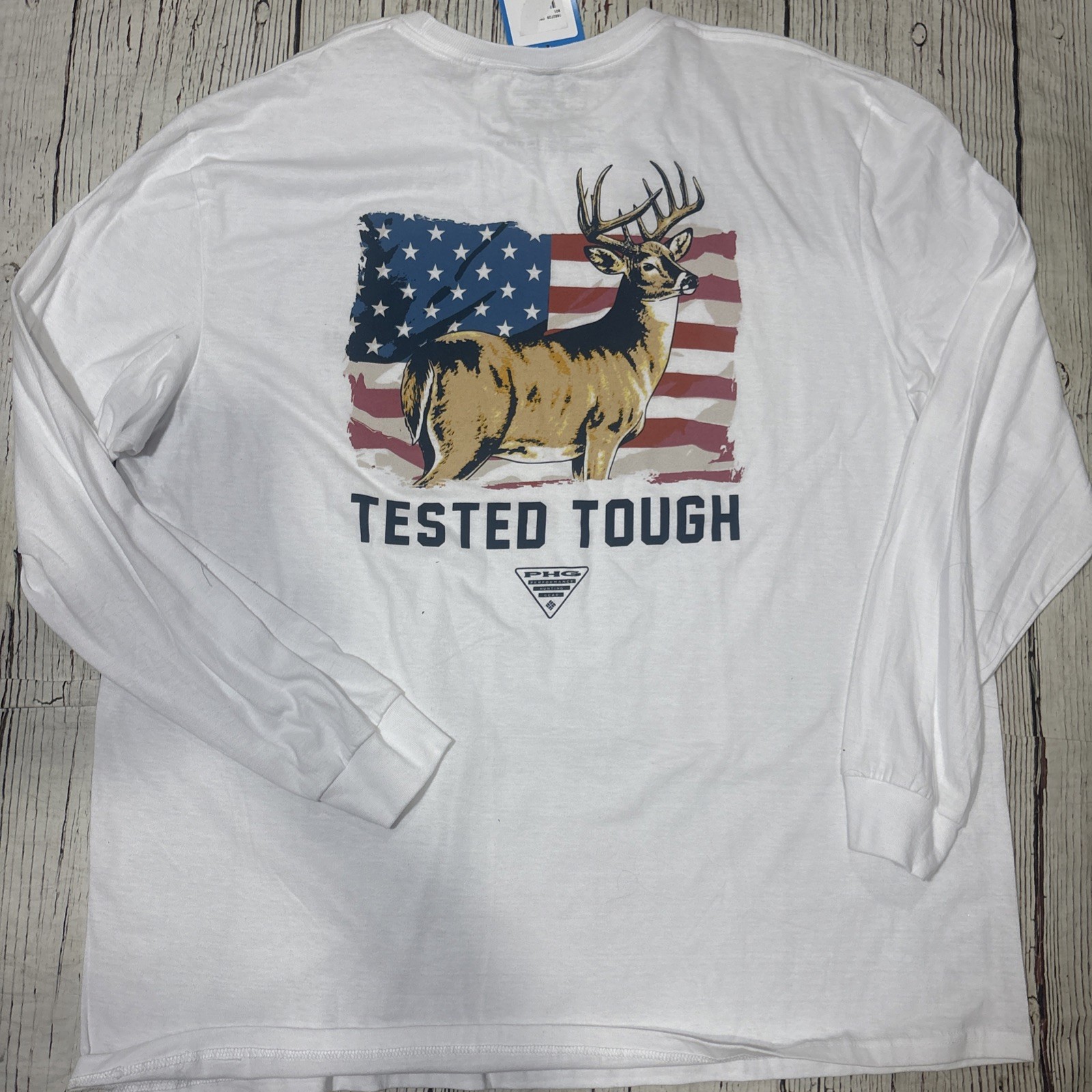 Columbia PHG Shirt Mens 3XL White Hunting Longsleeve Outdoor Logo T-Shirt Deer Columbia PHG Shirt Mens 3XL White Hunting Longsleeve Outdoor Logo T-Shirt Deer