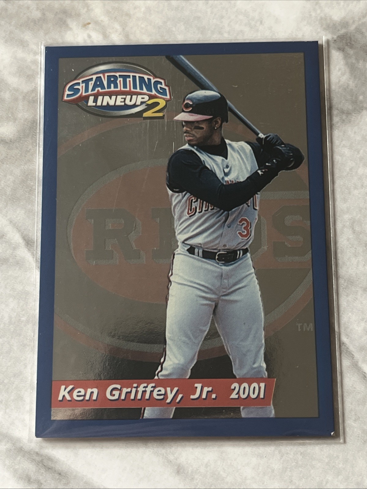 2001 Hasbro Starting Lineup 2 Foil Short Print Ken Griffey Jr Cincinnati Reds