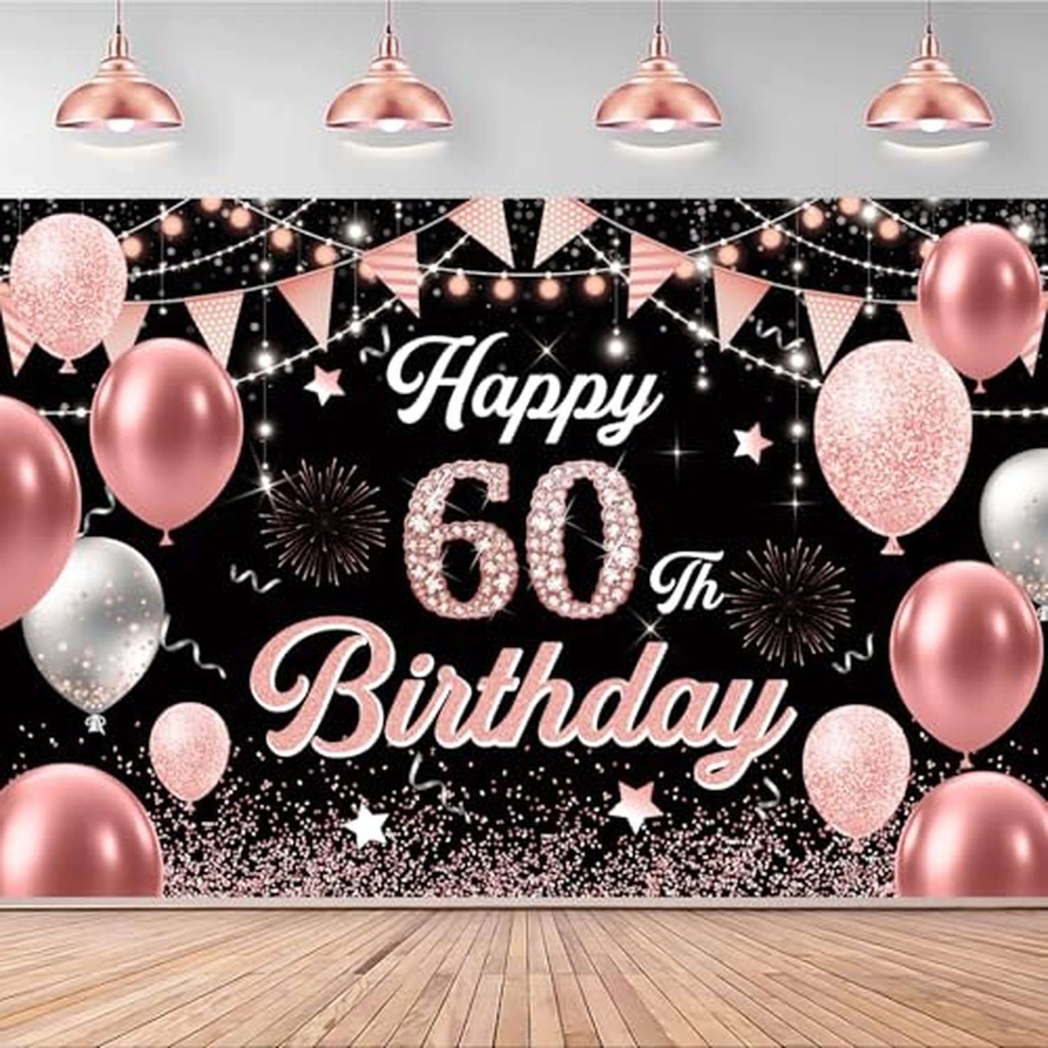 60th Birthday Decorations for Women - Happy 60th Birthday Banner Decorations ... 60th Birthday Decorations for Women - Happy 60th Birthday Banner Decorations ...