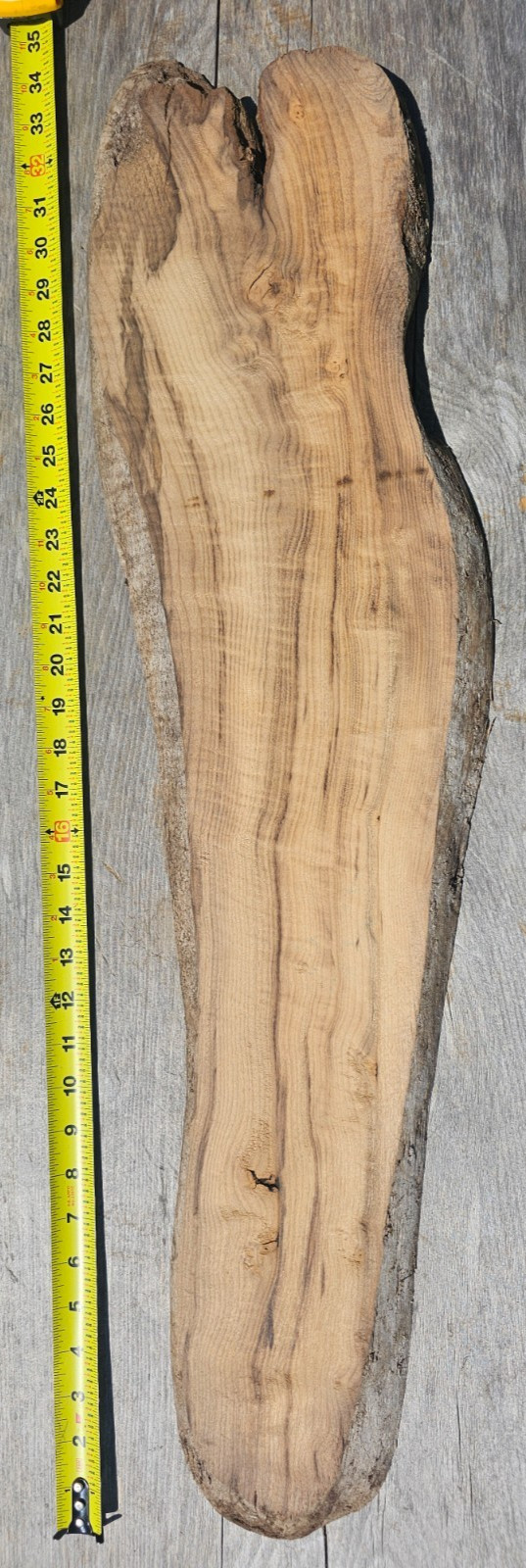 River Salvaged Fiddleback Myrtlewood Live Edge Slab