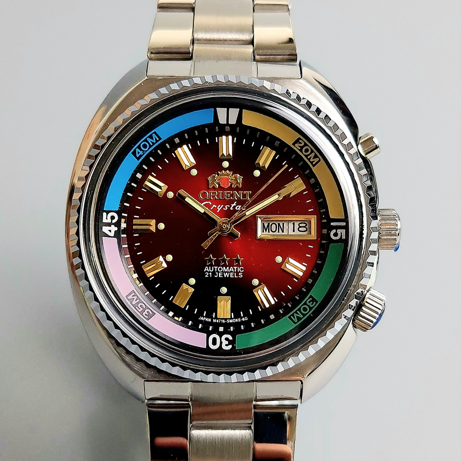 Japanese Vintage Wristwatch Orient KING DIVER KD Automatic Watch 21 Jewels