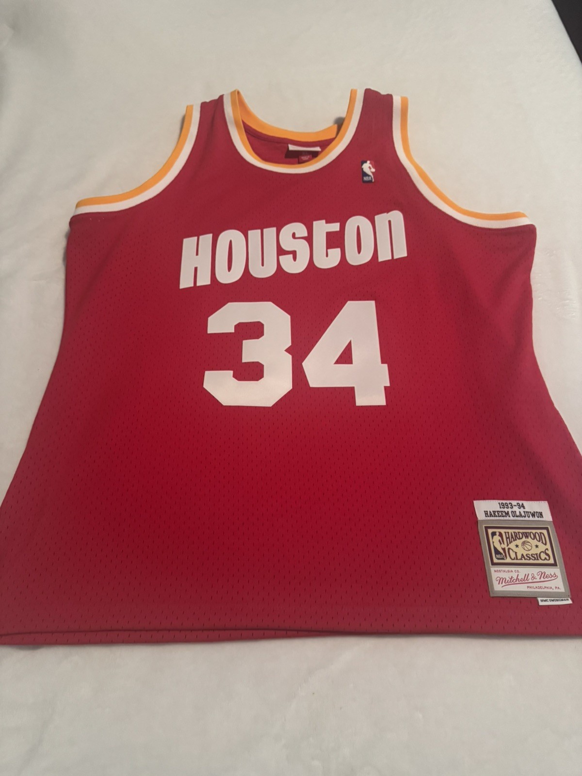 Mitchell & Ness Hardwood Classics Houston Rockets Hakeem Olajuwon jersey XL #34 Mitchell & Ness Hardwood Classics Houston Rockets Hakeem Olajuwon jersey XL #34