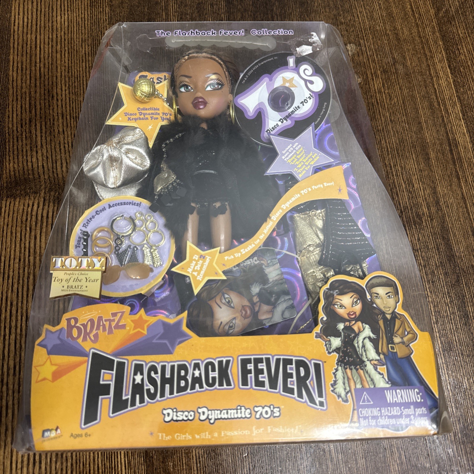 2004 Bratz Flashback Fever Collection Disco Dynamite 70's Sasha Doll RARE/NRFB