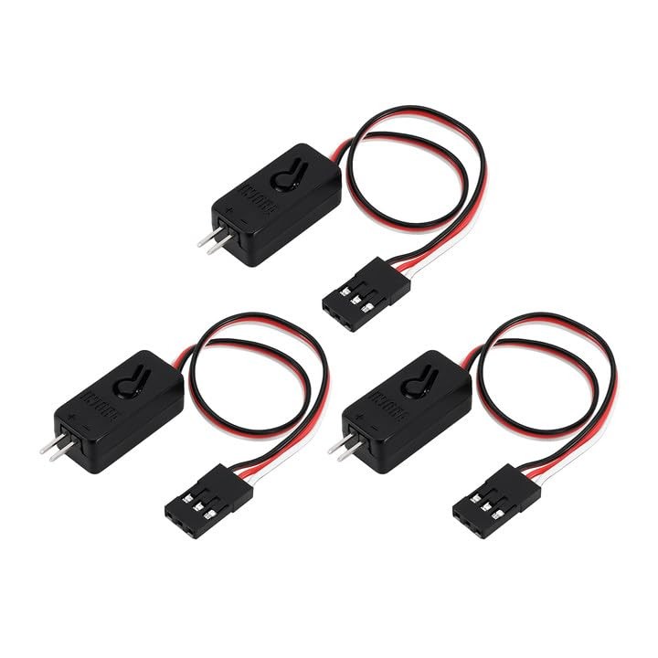 INJORA Universal Light Controller Switch for 1/24 1/18 1/10 RC 3 PCS, Black INJORA Universal Light Controller Switch for 1/24 1/18 1/10 RC 3 PCS, Black