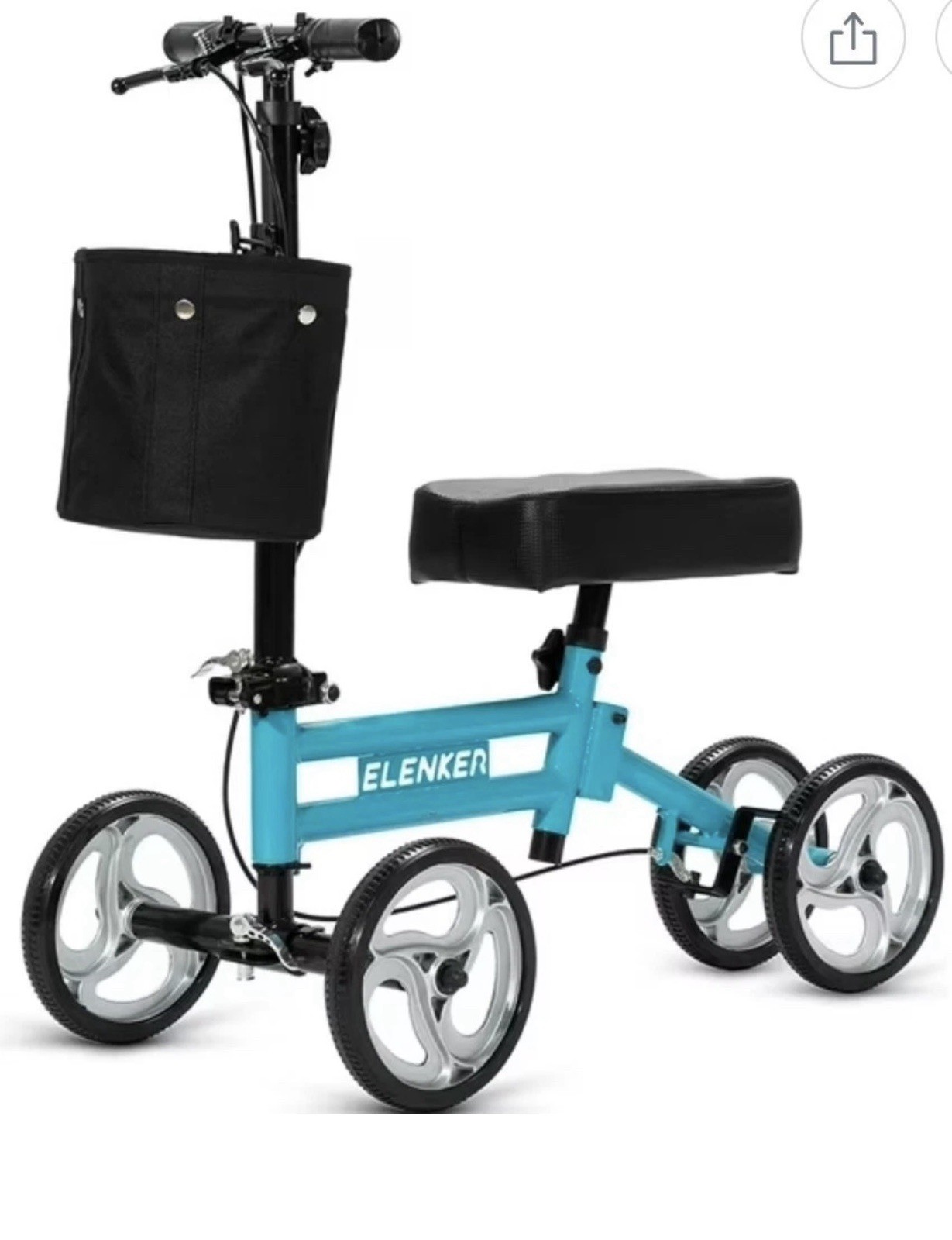 ELENKER YF-9005 Steerable Knee Scooter Crutch Alternative Blue ELENKER YF-9005 Steerable Knee Scooter Crutch Alternative Blue