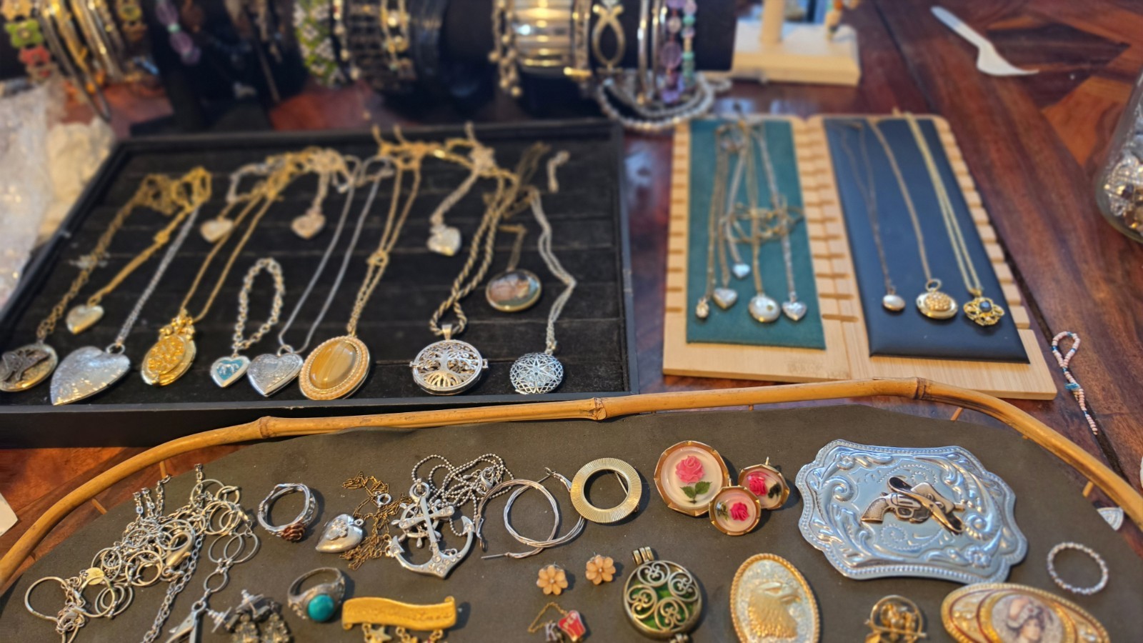 HUGE VTG to NOW JEWELRY LOT - stamped items please  look at pictures 